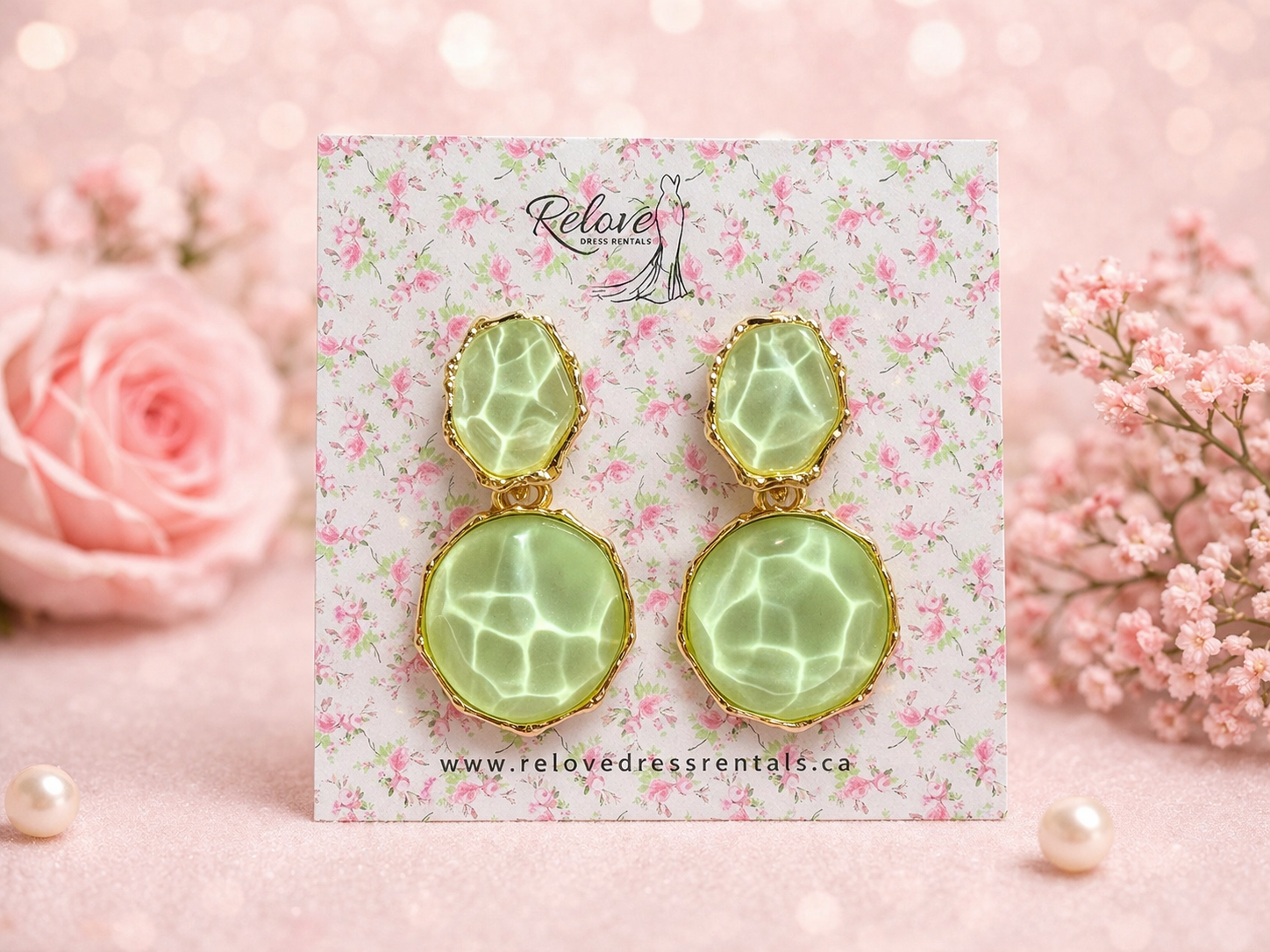 Green Drop Earrings