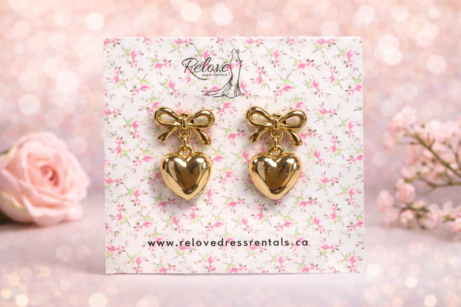 Heart Bow Earrings