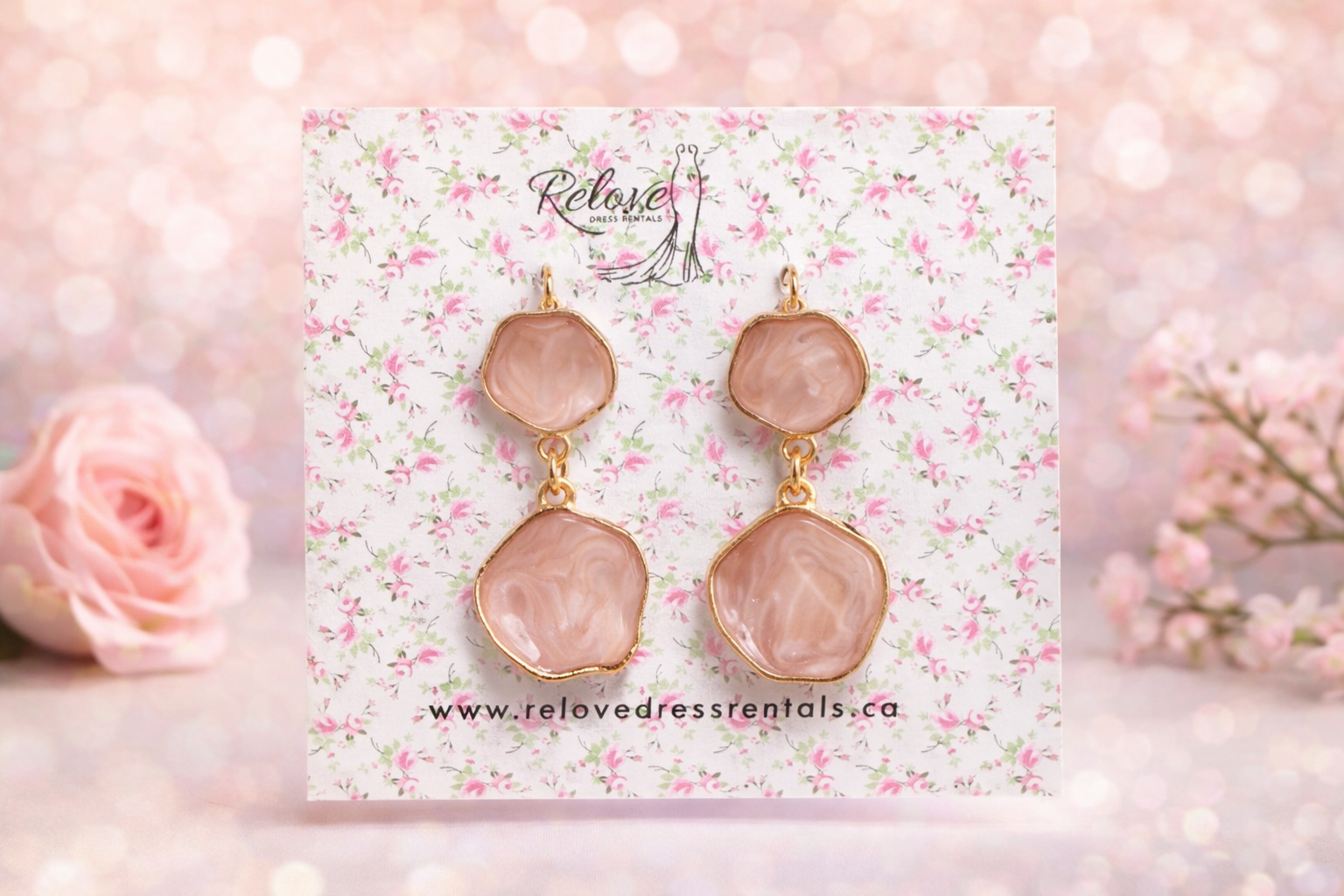 Pink Drop Earrings